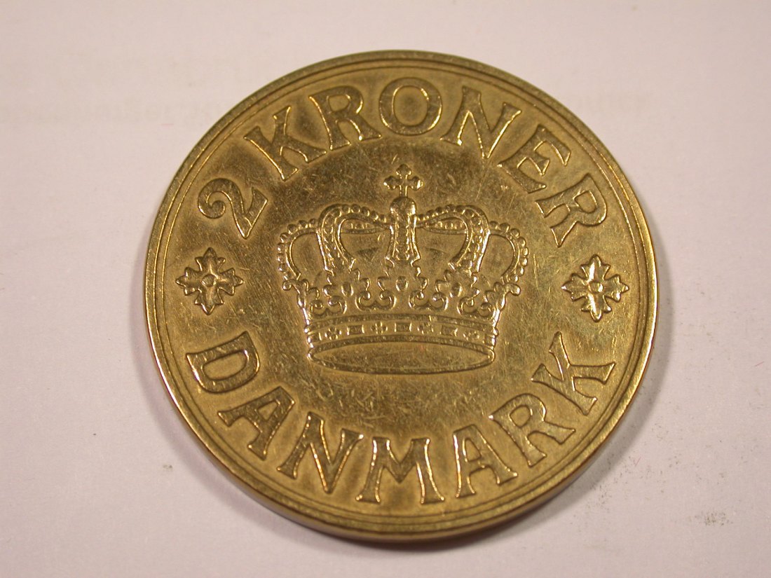 J02 Dänemark 2 Kronen 1936 in ss Originalbilder