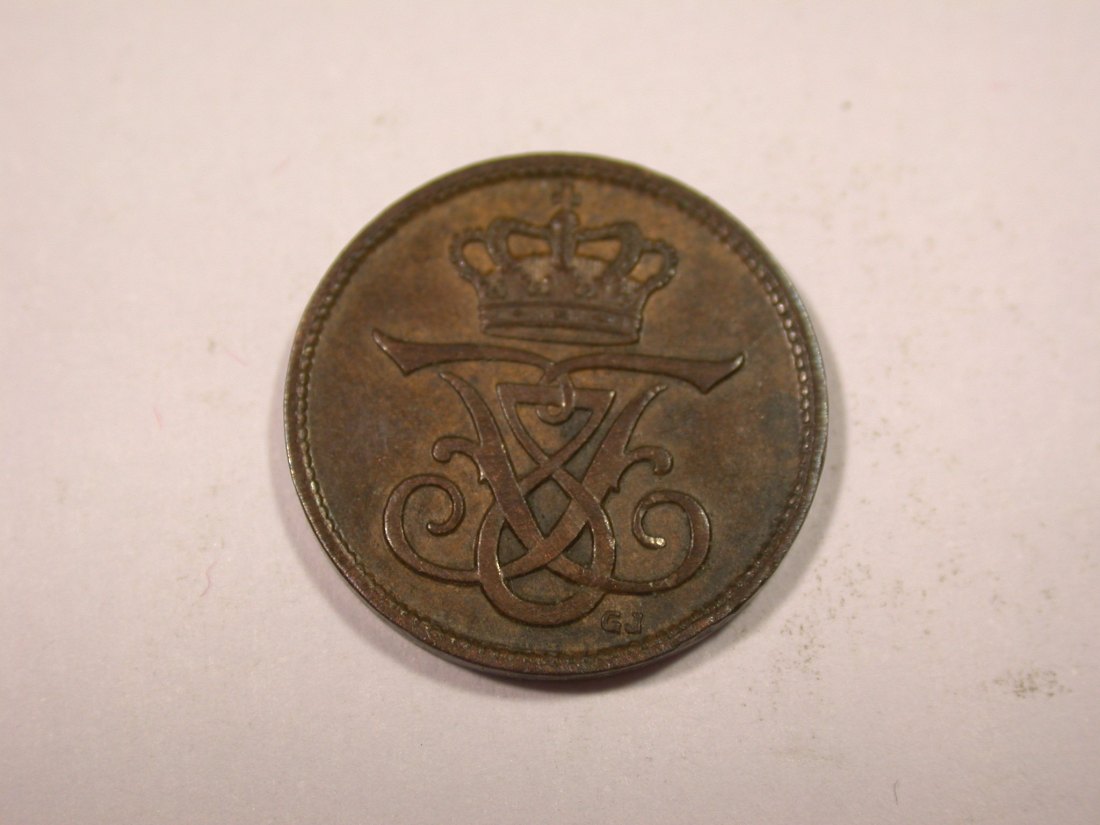  J02  Dänemark  1 Öre  1909  in vz/vz+  Originalbilder   