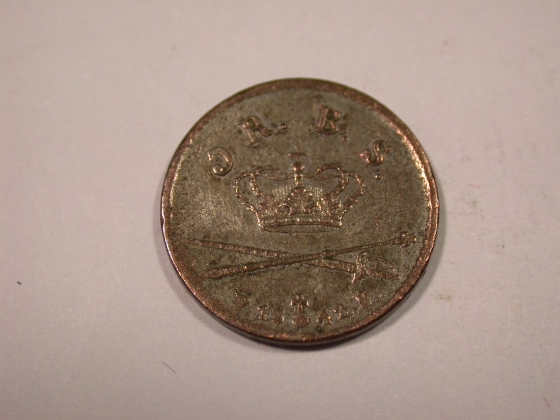 J02 Dänemark 3 Rigsbank Skilling 1842 in schön Originalbilder