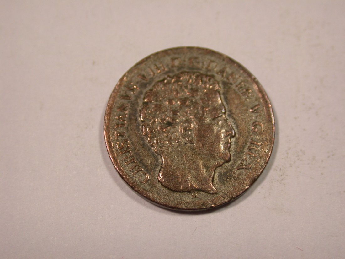  J02  Dänemark  3 Rigsbank Skilling  1842 in schön    Originalbilder   