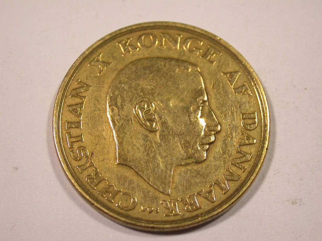  J02  Dänemark 1 Krone  1947 in ss   Originalbilder   
