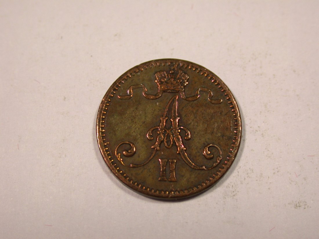  J02  Finnland unter Russland  1 Penni 1873 in ss/ss+   Originalbilder   