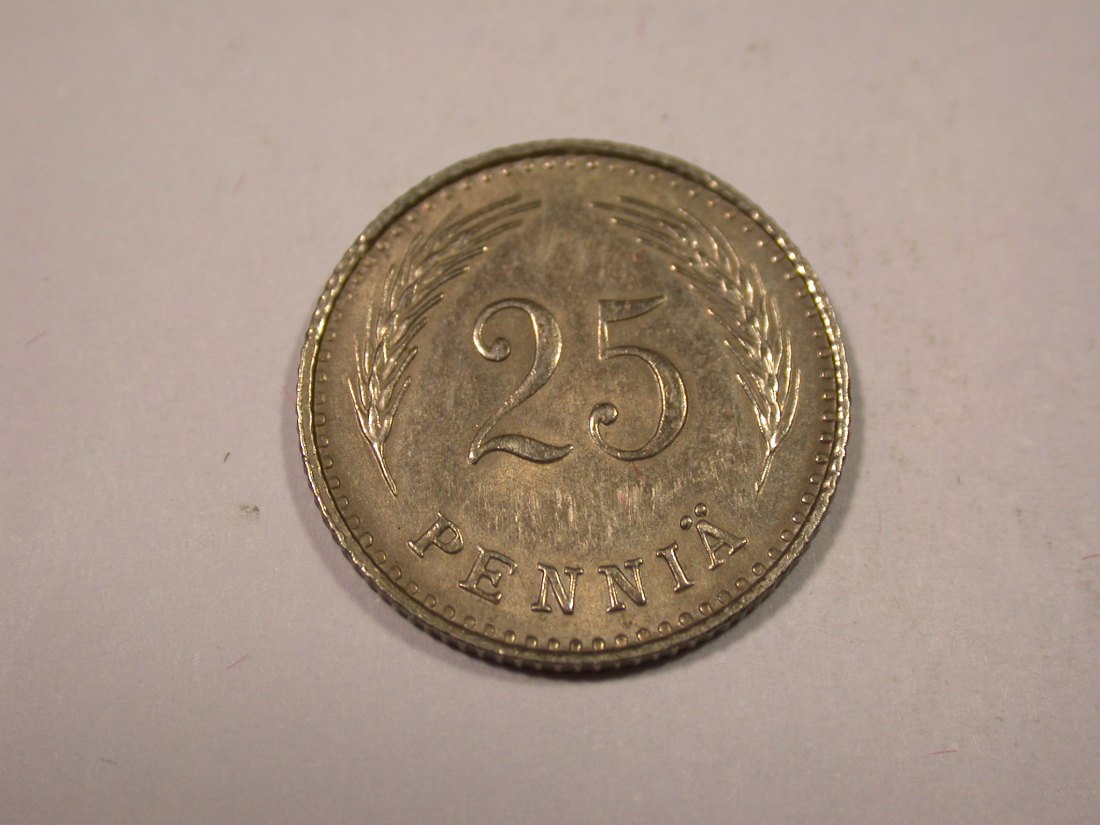 J02 Finnland 25 Penniä 1921 in vz+ Originalbilder