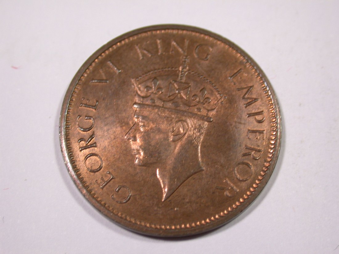  J02  Großbritannien für Indien  1/4 Anna 1940 in f.st/ST !!    Originalbilder   
