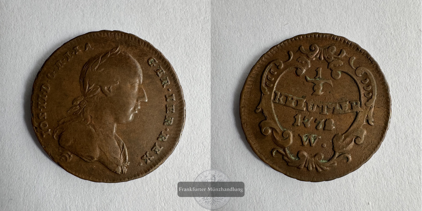  Österreich / 1/2 Kreuzer 1772 Joseph II FM-Frankfurt Kupfer: 4,94g   