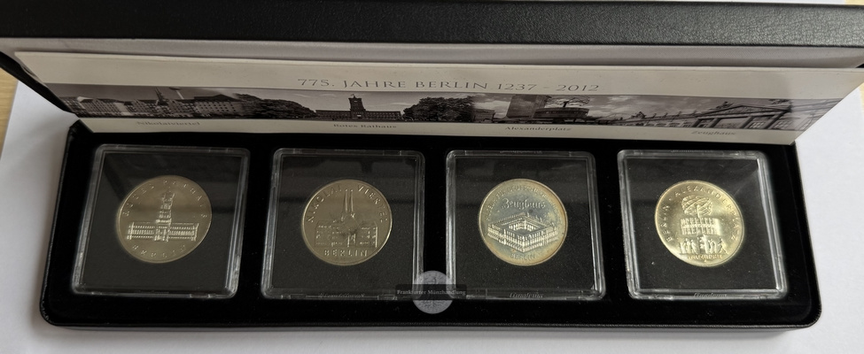 DDR Lot 4x 5 Mark - 1987/1990   verschied. Motive  FM-Frankfur Gewicht: 38,4g   