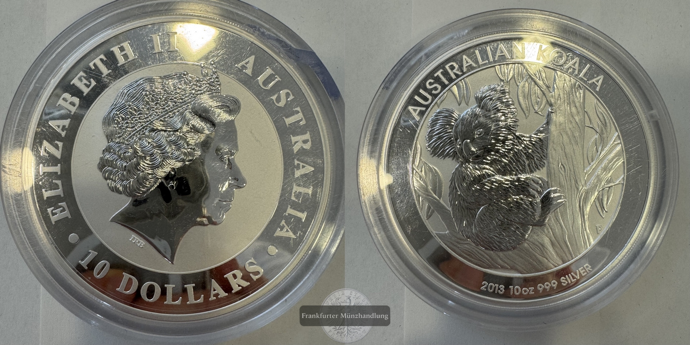 Australien 10 Dollar 2013 Koala FM-Frankfurt Feinsilber: 311g   