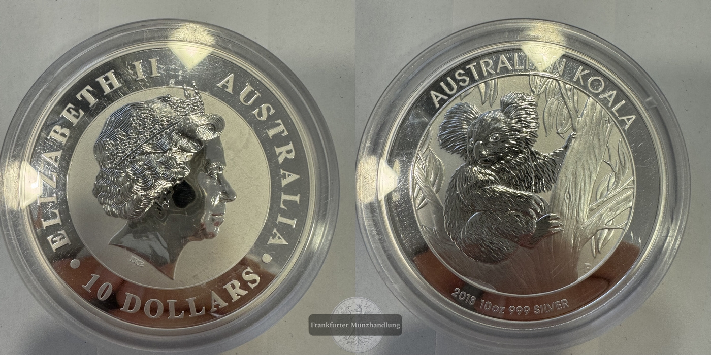  Australien 10 Dollar 2013 Koala FM-Frankfurt Feinsilber: 311g   
