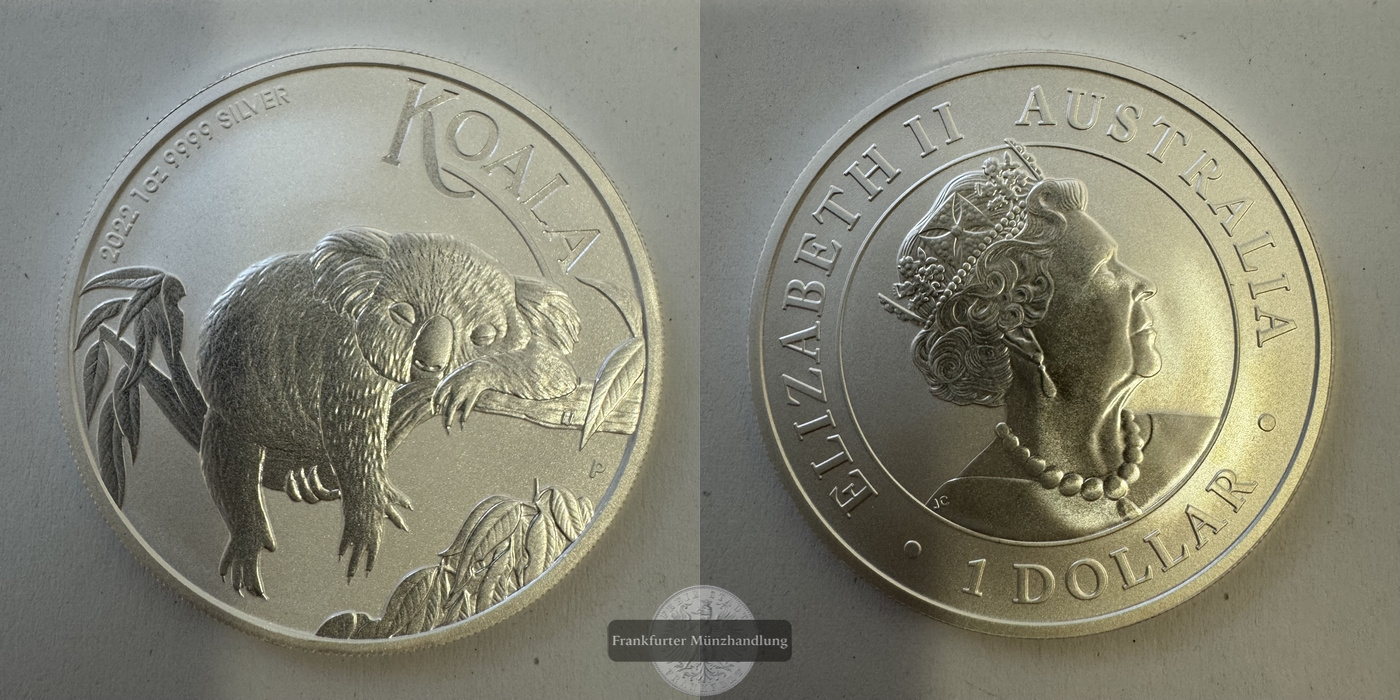  Australien 1 Dollar 2022 Koala  FM-Frankfurt  Feinsilber: 31,1g   
