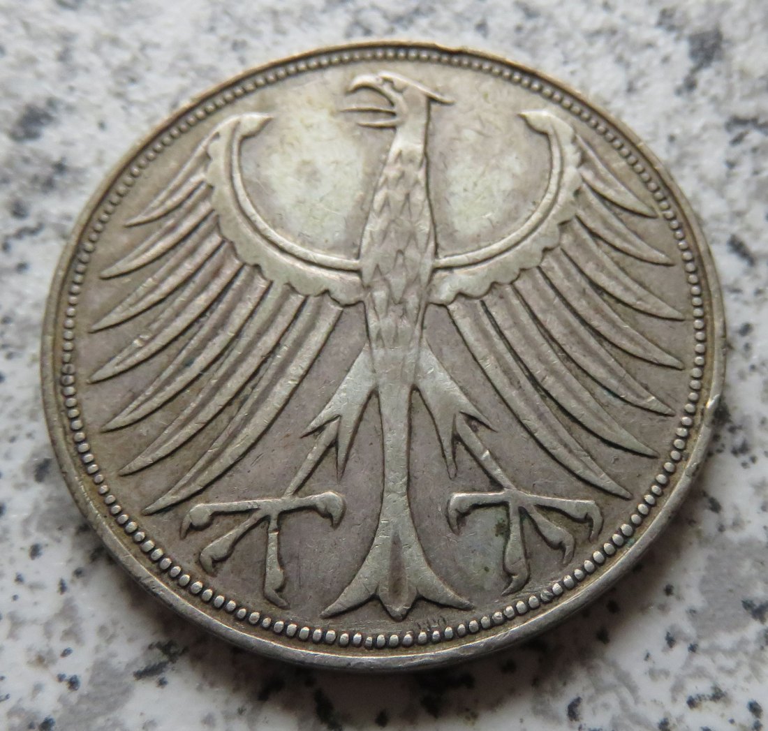  BRD 5 DM 1957 D (Heiermann)   