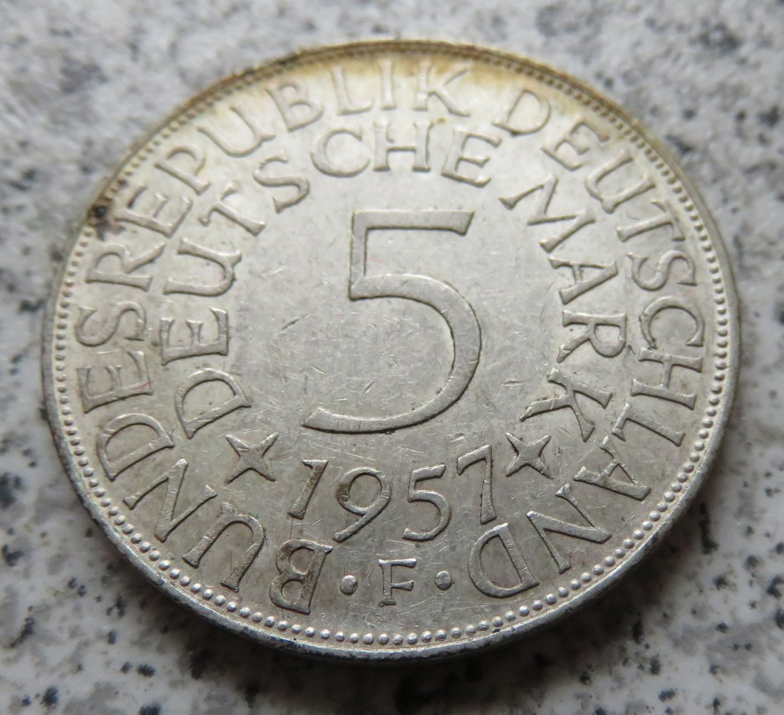  BRD 5 DM 1957 F (Heiermann)   