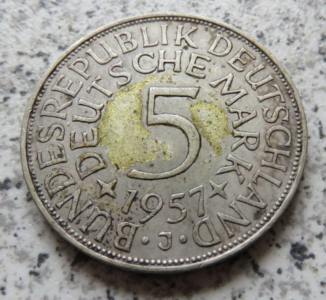  BRD 5 DM 1957 J (Heiermann)   