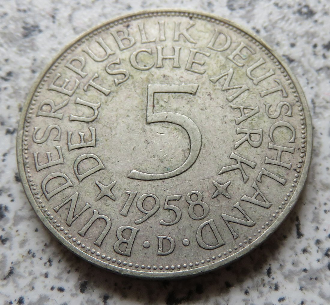  BRD 5 DM 1958 D (Heiermann)   