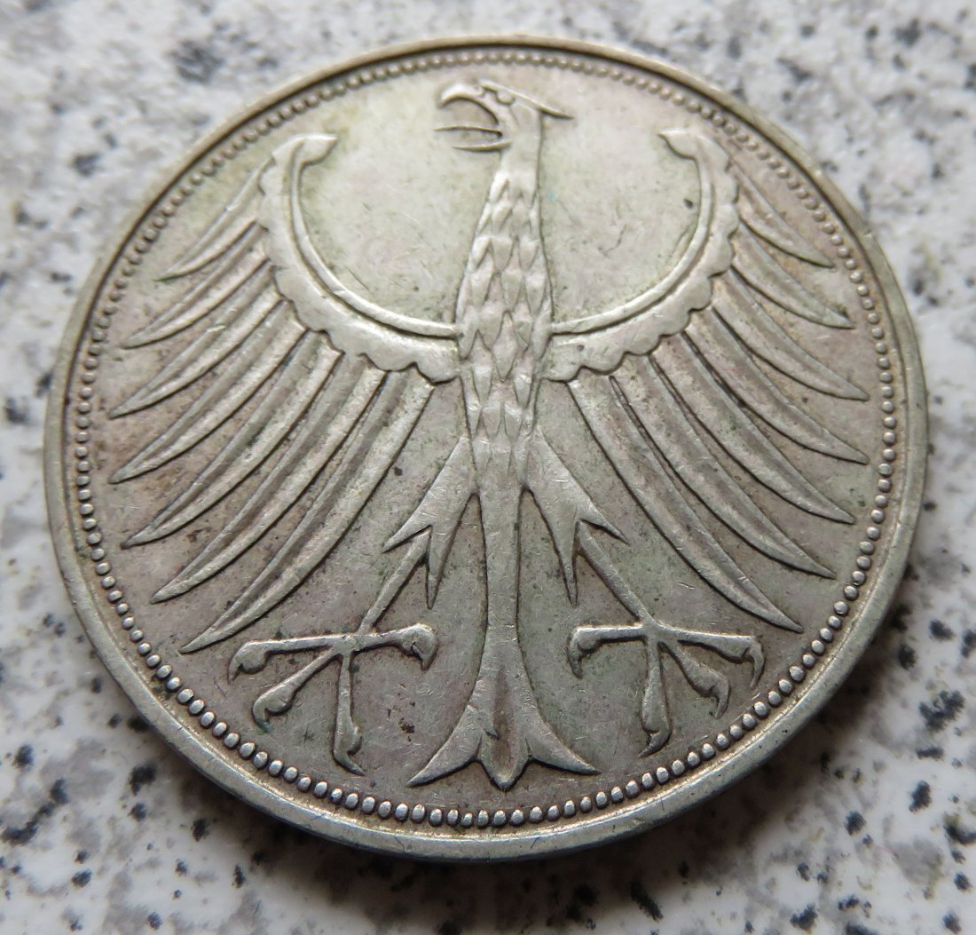  BRD 5 DM 1958 D (Heiermann)   