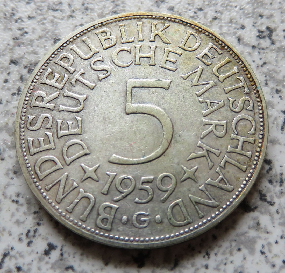  BRD 5 DM 1959 G (Heiermann)   