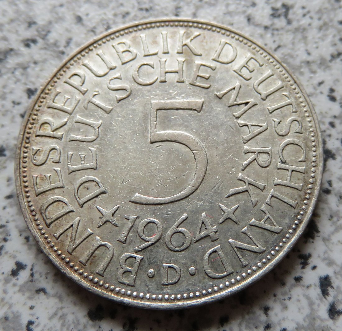 BRD 5 DM 1964 D (Heiermann)   
