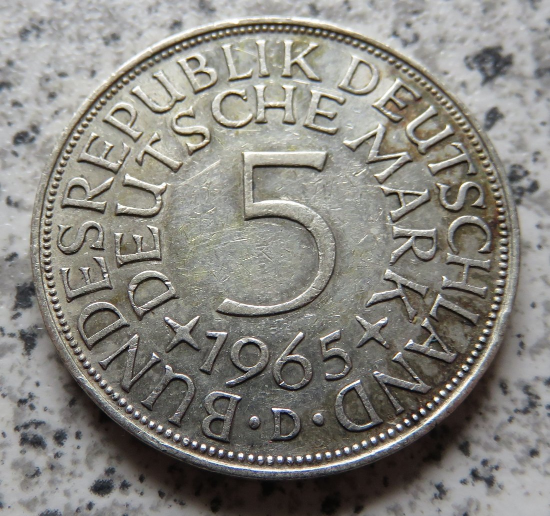  BRD 5 DM 1965 D (Heiermann)   