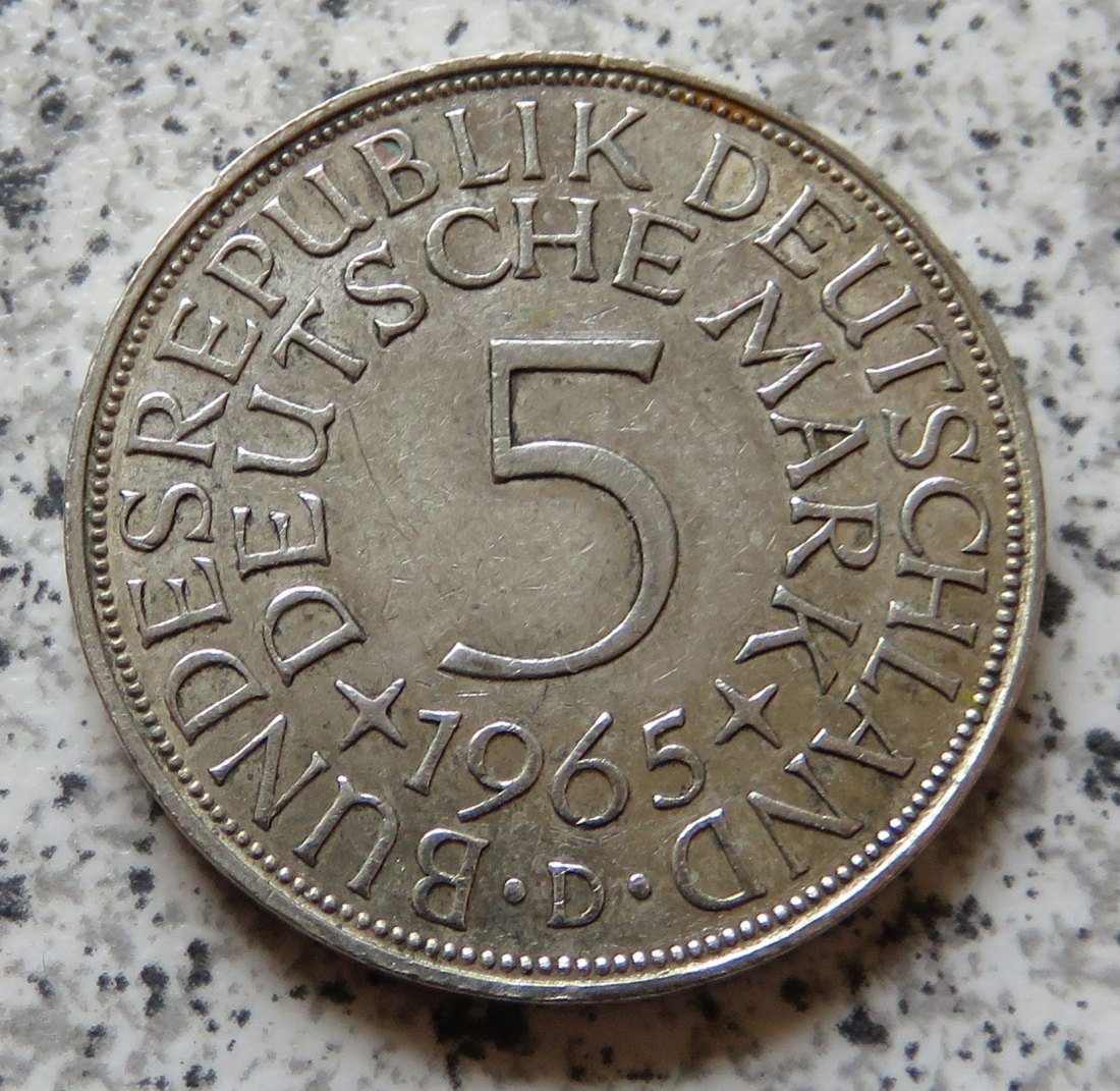  BRD 5 DM 1965 D (Heiermann)   