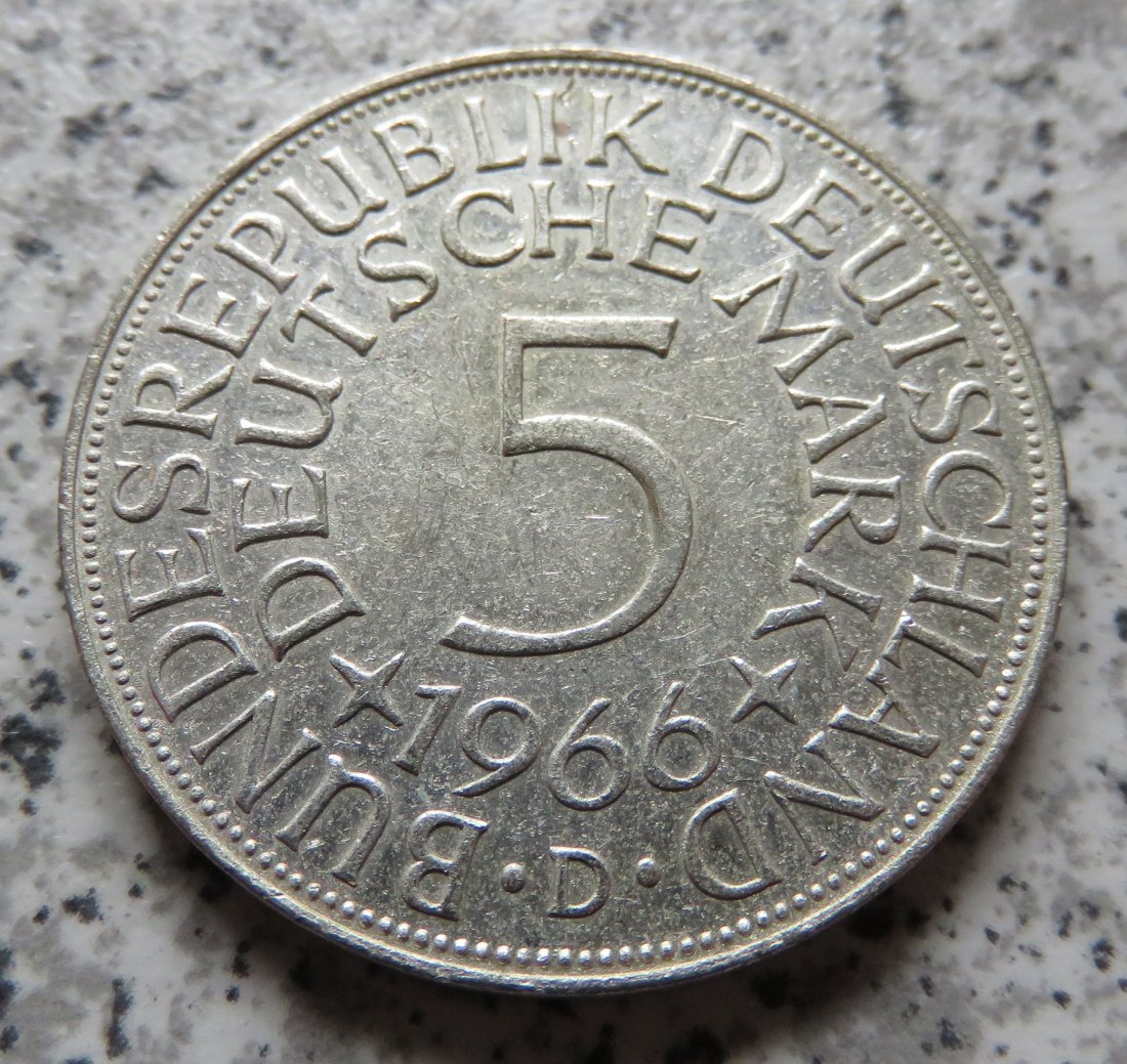  BRD 5 DM 1966 D (Heiermann)   