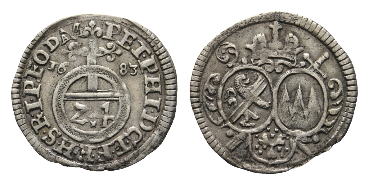  Altdeutschland; Bamberg; Kleinmünze 1683   