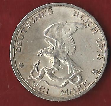  Preussen 2 Mark Befreiungskriege 1913 Münzankauf Koblenz Frank Maurer AK 4   