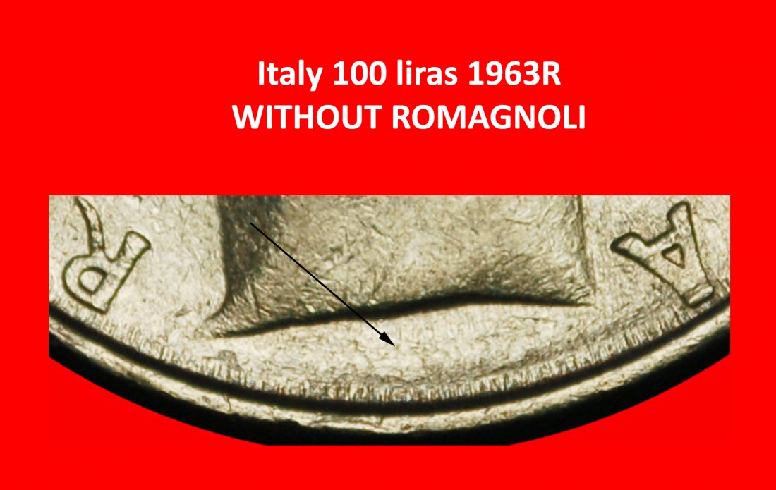 Ⰶ GODDESS MINERVA (1954-1989): ITALY ★ 100 LIRAS 1963R! ERROR! ★ LOW START ★ NO RESERVE!