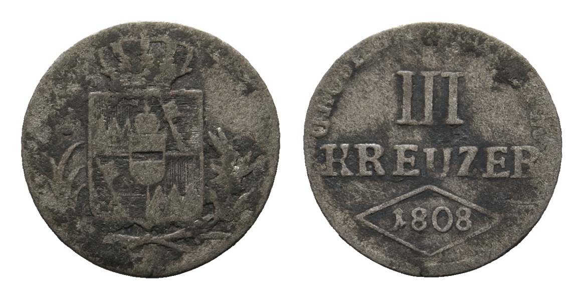  Altdeutschland; Würzburg; Kleinmünze 1808   