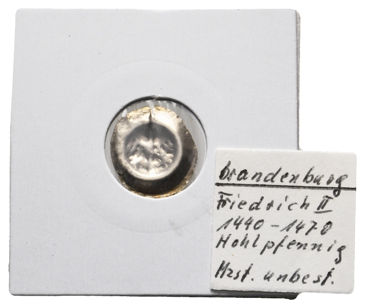  Altdeutschland; Brandenburg; Firedrich II; Hohlpfennig   
