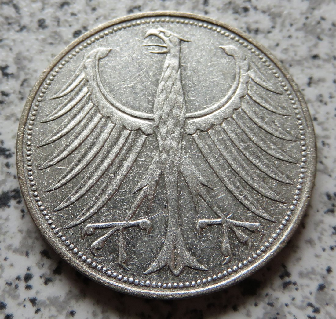  BRD 5 DM 1967 D (Heiermann oder Silberadler)   