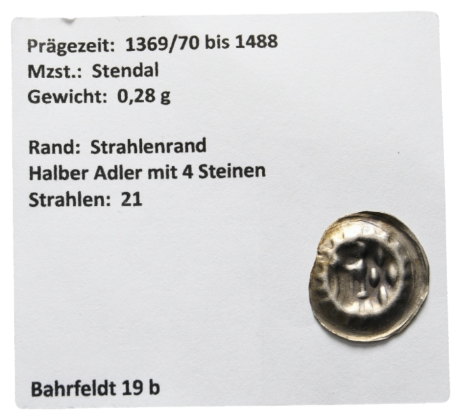  Altdeutschland; Brandenburg; Hohlpfennig   