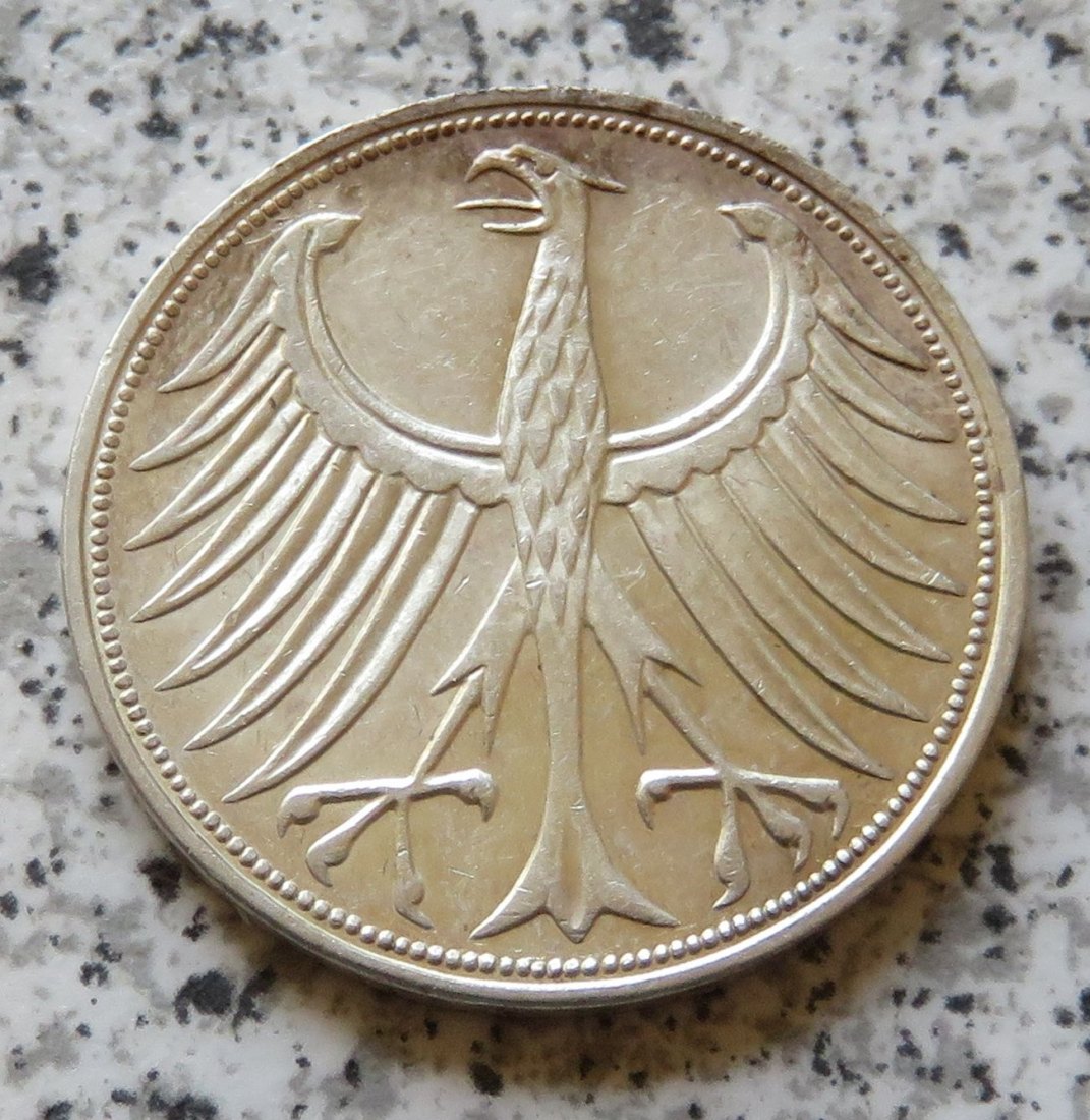  BRD 5 DM 1967 F (Heiermann oder Silberadler)   