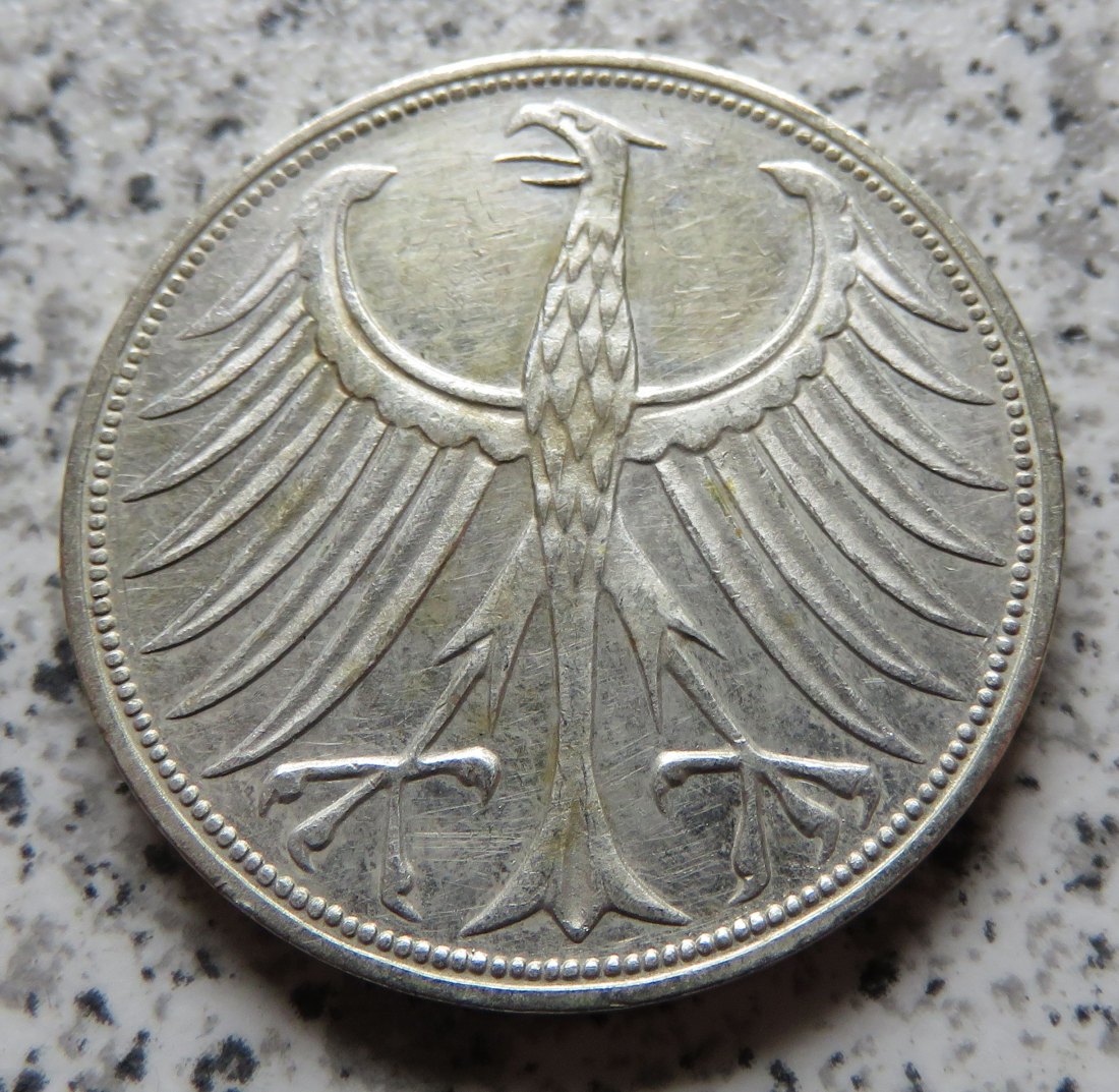  BRD 5 DM 1967 G (Heiermann oder Silberadler)   