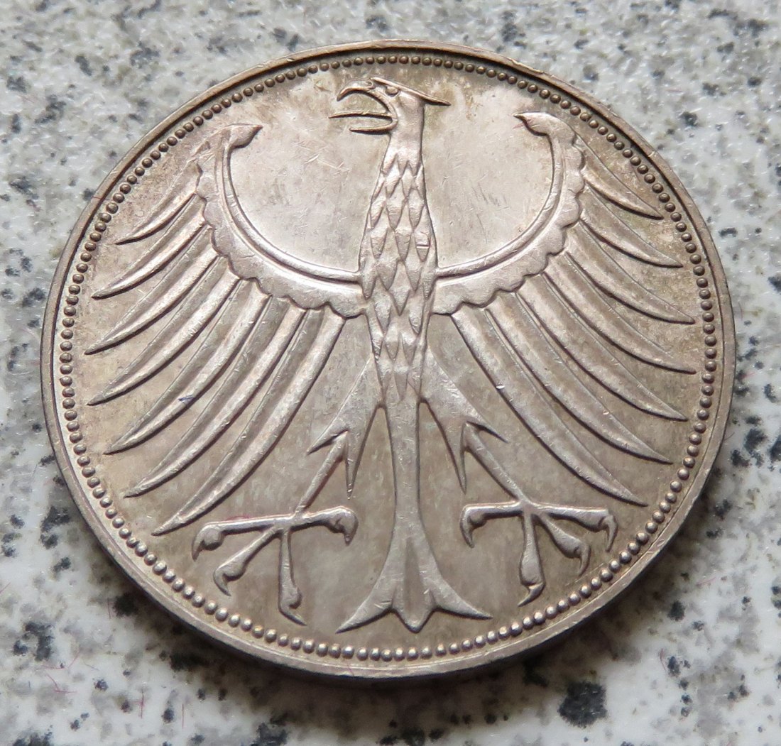  BRD 5 DM 1968 D (Heiermann oder Silberadler)   