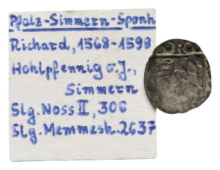  Altdeutschland; Simmmern; Hohlpfennig   