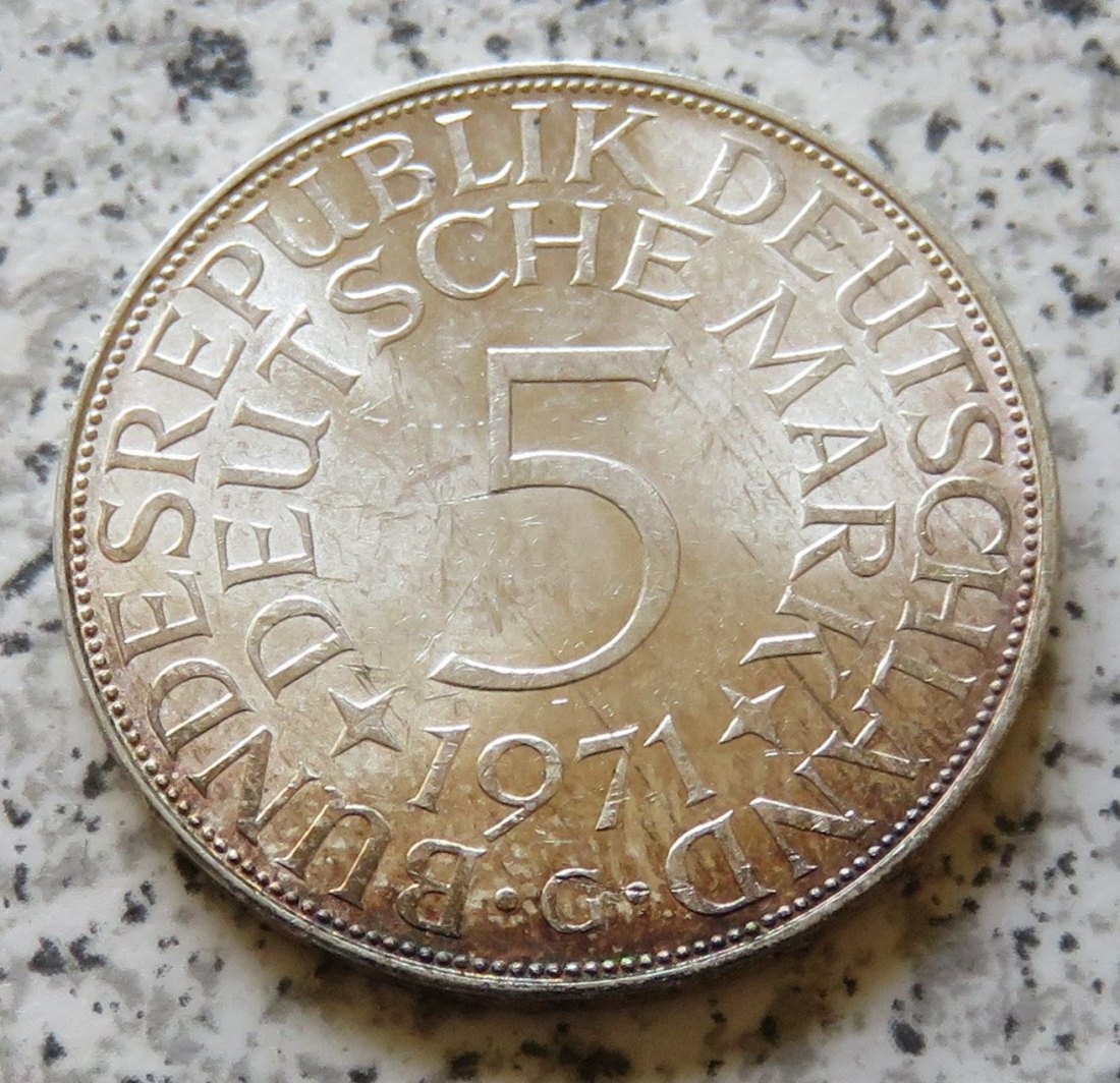  BRD 5 DM 1971 G (Heiermann oder Silberadler)   