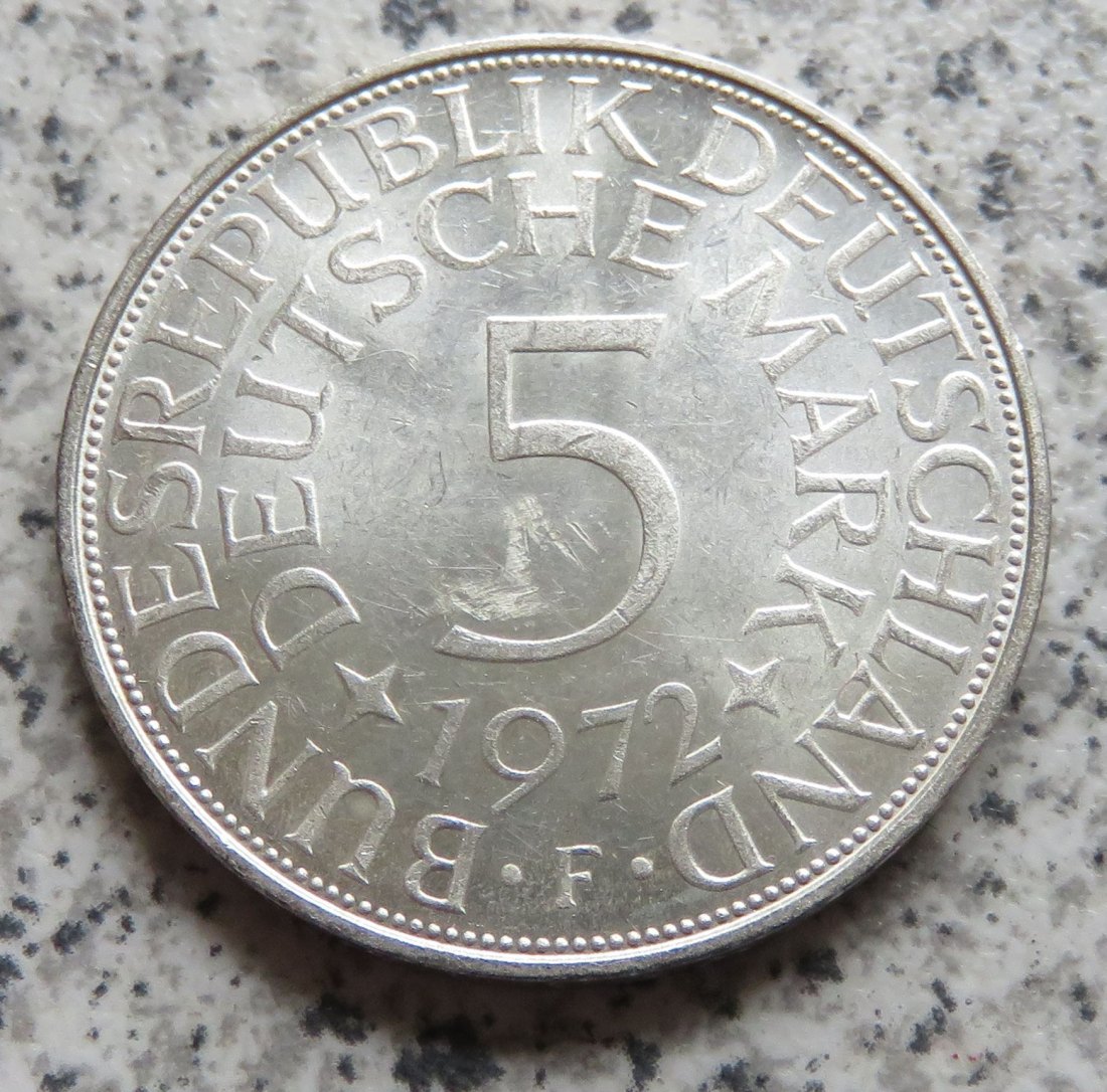  BRD 5 DM 1972 F (Heiermann oder Silberadler)   
