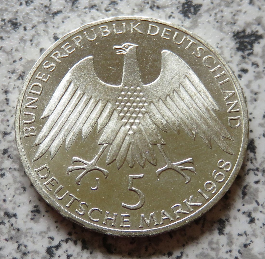  BRD 5 DM 1968 J Raiffeisen   
