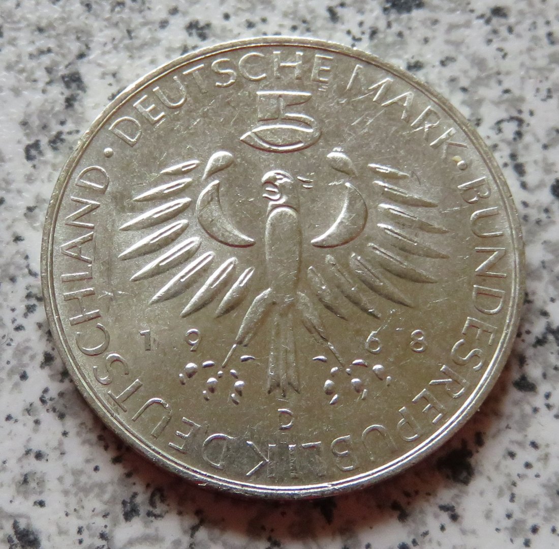  BRD 5 DM 1968 D Pettenkofer   