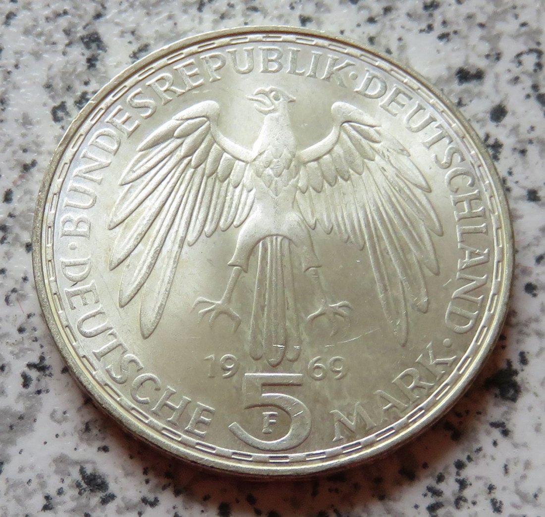  BRD 5 DM 1969 F Gerhard Mercator   