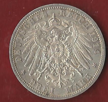  Preussen 3 Mark Uniform 1914 Münzankauf Koblenz Frank Maurer AK 13   