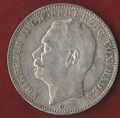  Baden 3 Mark  1912 Münzankauf Koblenz Frank Maurer AK 16   