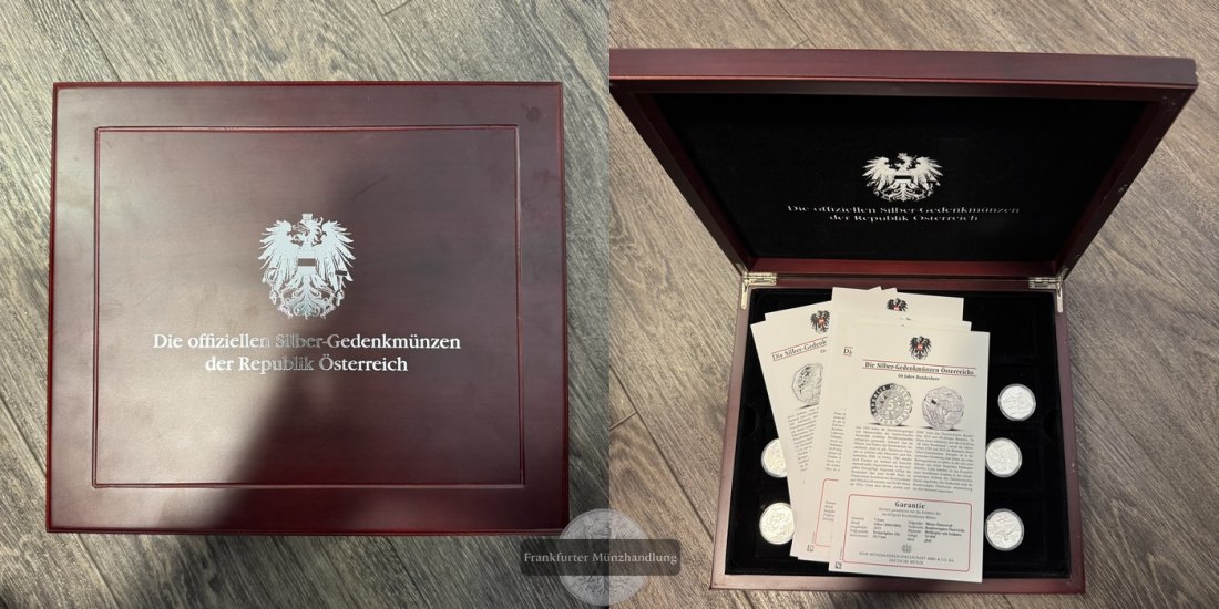  Österreich 10x5 Euro 2005-2019 FM-Frankfurt Feinsilber ges.: 79,3g   