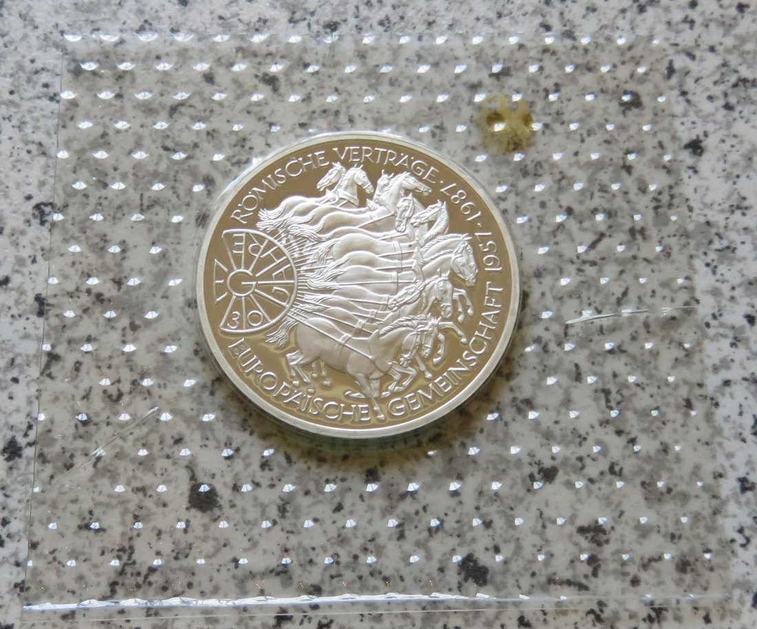  BRD 10 DM 1987 G, PP, 30 Jahre Römische Verträge   