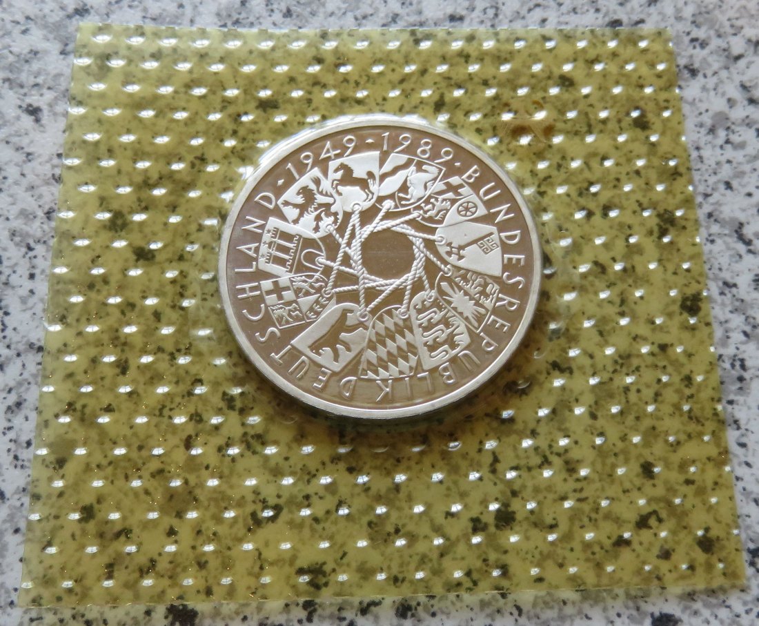  BRD 10 DM 1989 G, PP, 40 Jahre Bundesrepublik   