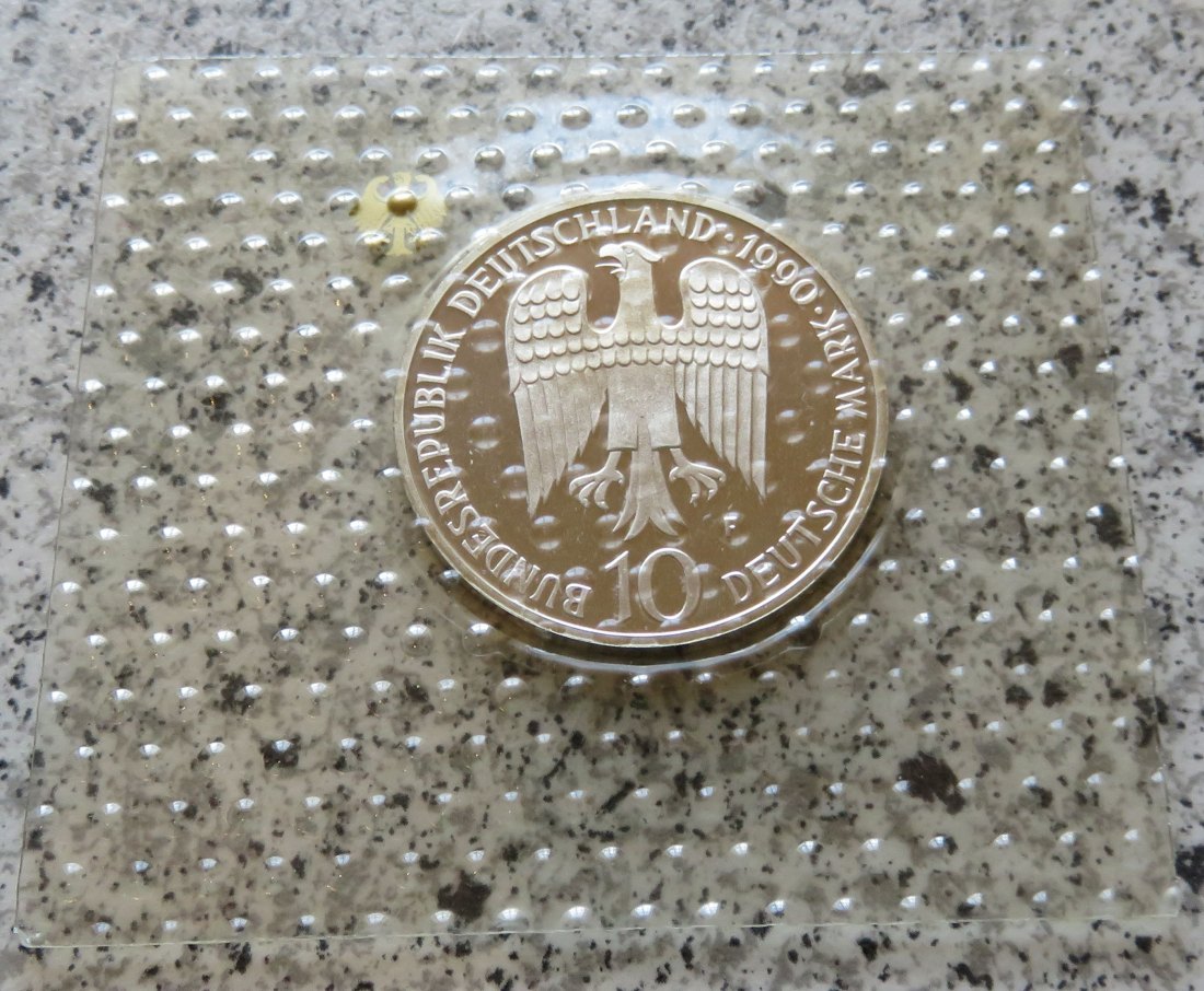  BRD 10 DM 1990 F, PP, Kaiser Friedrich I. Barbarossa   