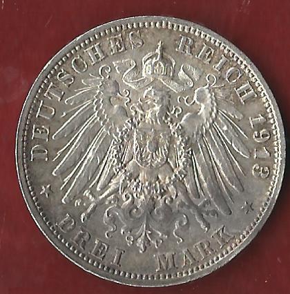  Sachsen 3 Mark Völkerschlachtdenkmal 1913 Münzankauf Koblenz Frank Maurer AK 18   