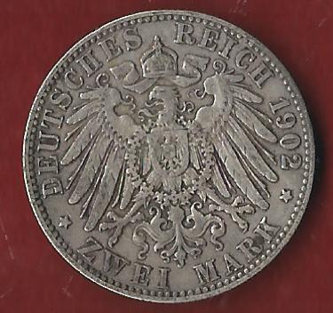  Sachsen 2 Mark 1902 Münzankauf Koblenz Frank Maurer AK 19   