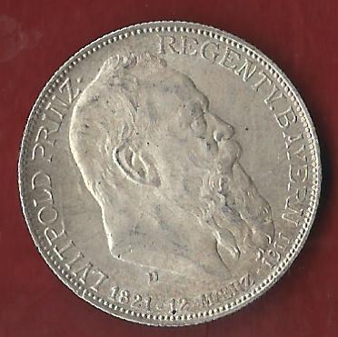  Bayern 2 Mark Luitpold 1911 Münzankauf Koblenz Frank Maurer AK 20   