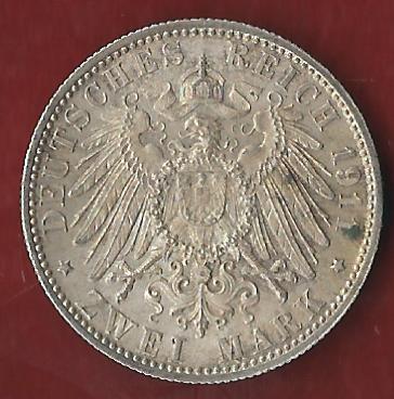  Bayern 2 Mark Luitpold 1911 Münzankauf Koblenz Frank Maurer AK 20   