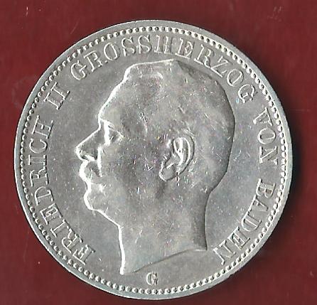 Baden 3 Mark 1909 Münzankauf Koblenz Frank Maurer AK 21   